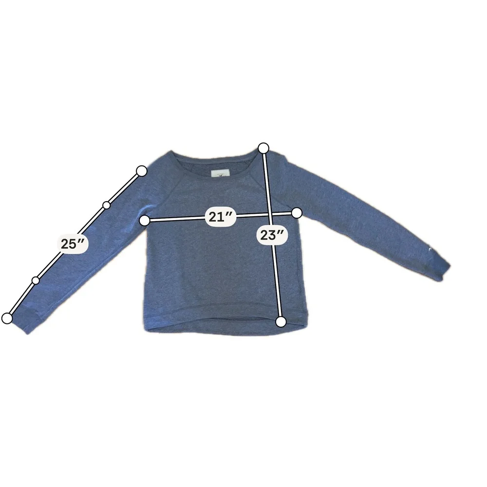Vintage Y2K Hollister Sweatshirt Size L Gray Shimmer Raglan Scoop Neck Gull Logo